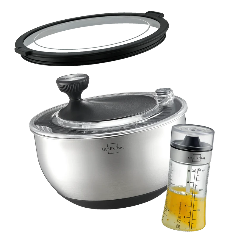 Salatschleuder Set mit Dressing Shaker