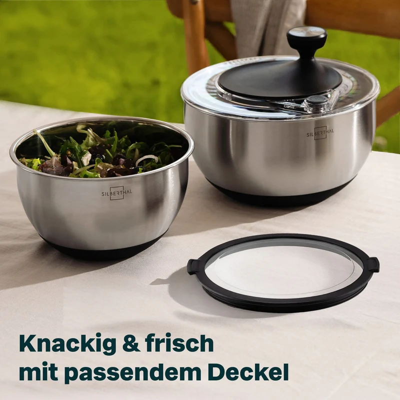 Salatschleuder Set mit Dressing Shaker