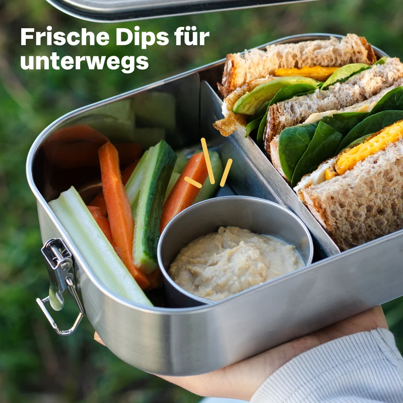 3x Mini-Dose aus Edelstahl Set