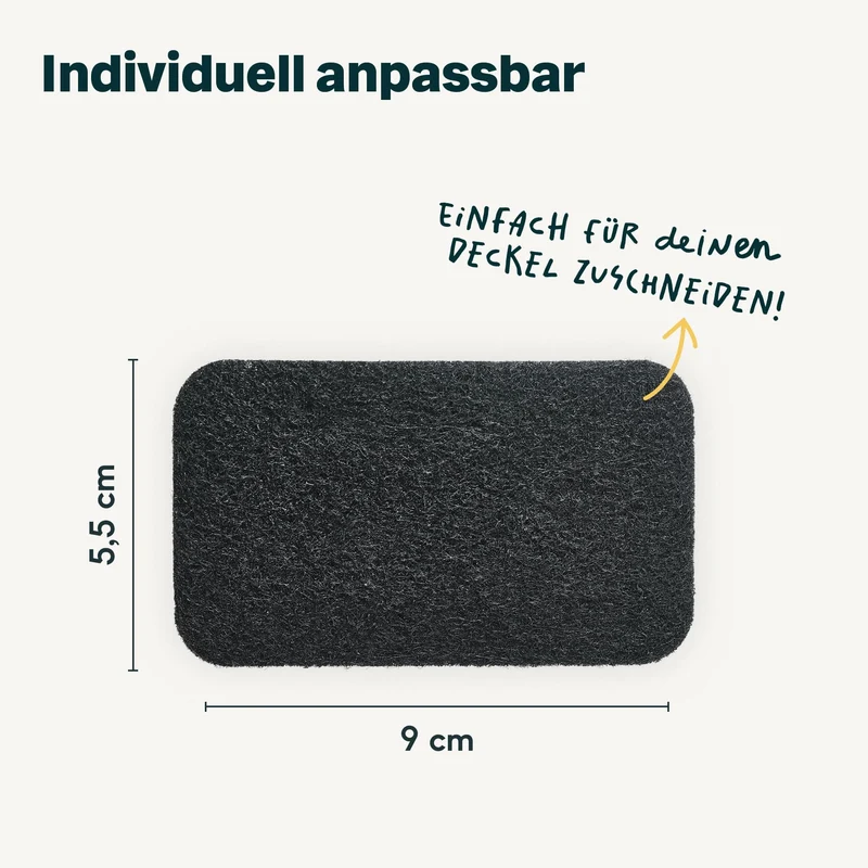 6x Aktivkohlefilter für Biomülleimer 4 Liter