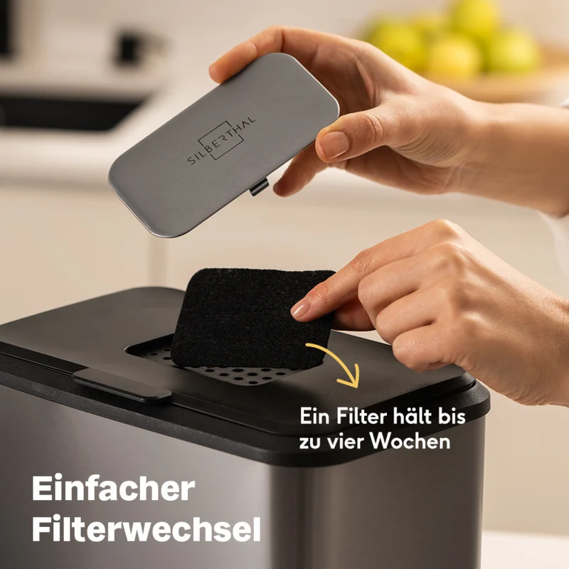 6x Aktivkohlefilter für Biomülleimer 4 Liter