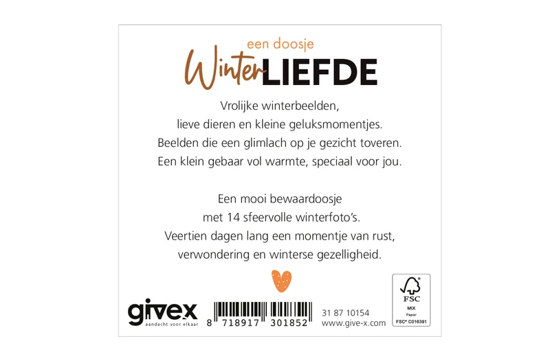 Doosje Winterliefde met winterdieren