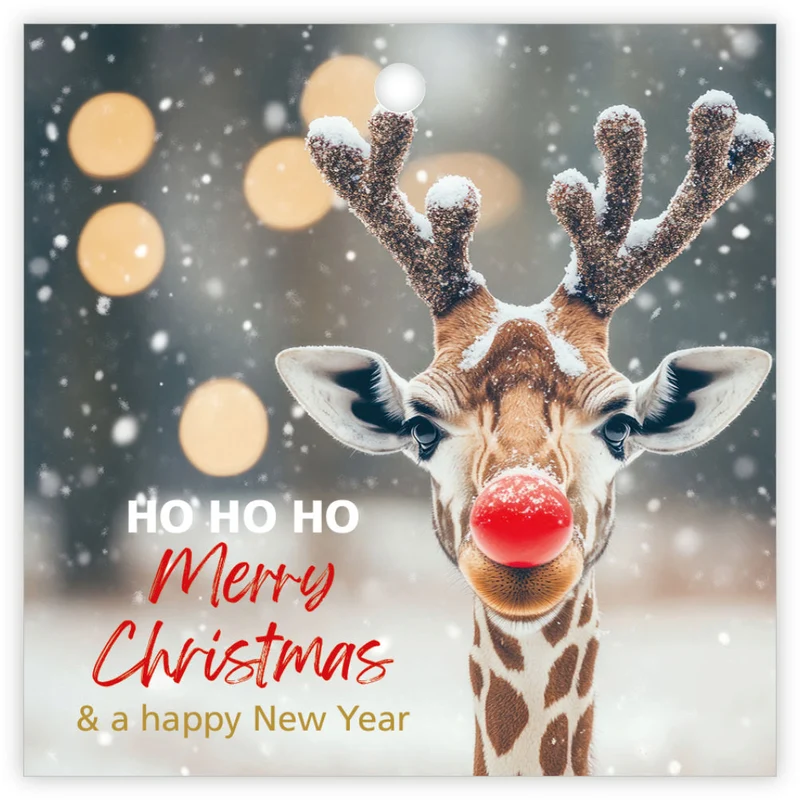 Pakje a 12 Kadokaartjes HO HO HO Merry Christmas & a happy New year