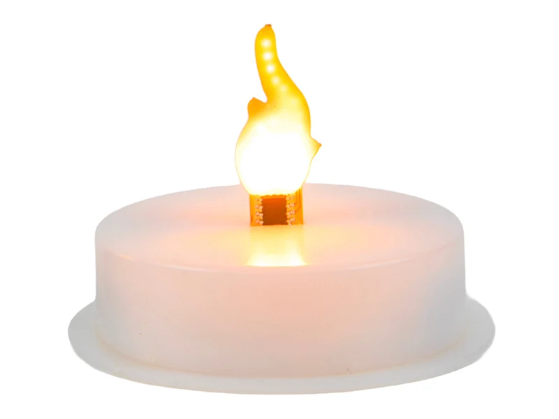 Vlam led theelicht wit 6,5cm incl. timer 6/18u excl. 3xAAA
