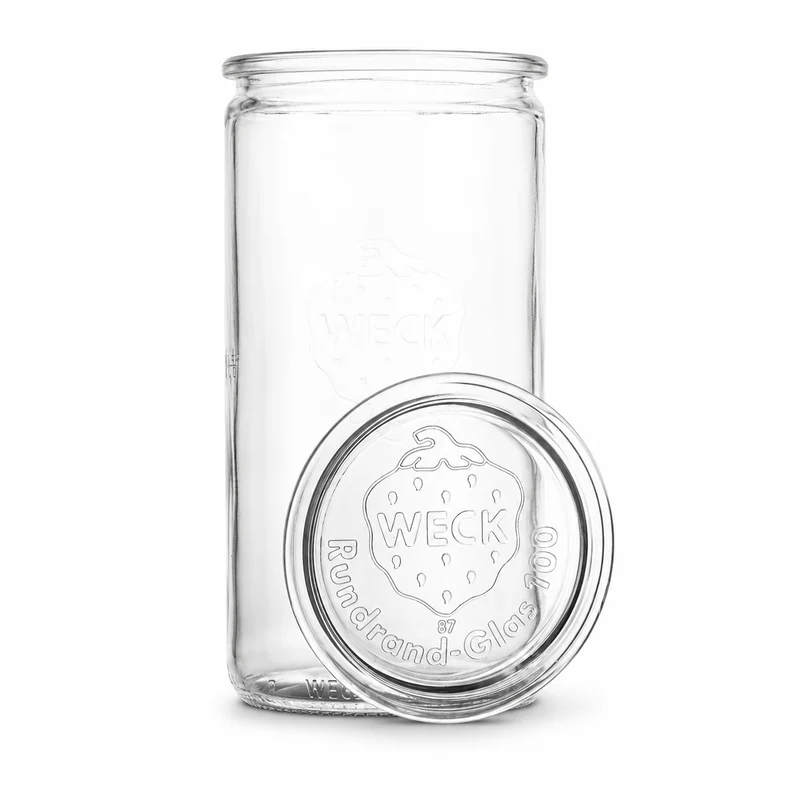 WECK-Zylinderglas 1590 ml RR 100 mit Glasdeckel im 6er Karton