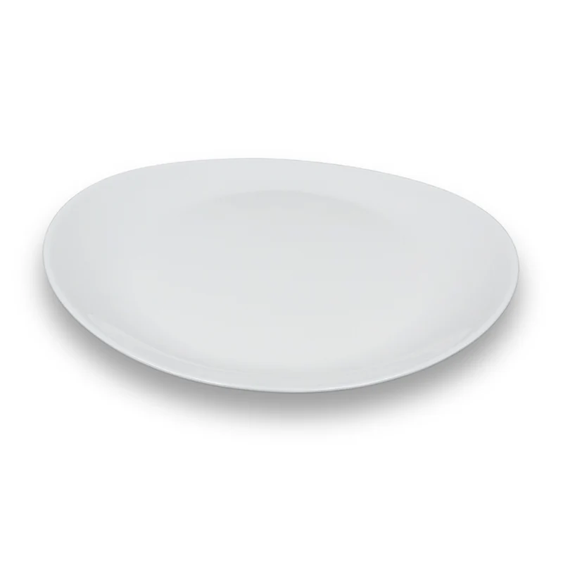 Steakteller halboval weiß 30cm x 25,5cm