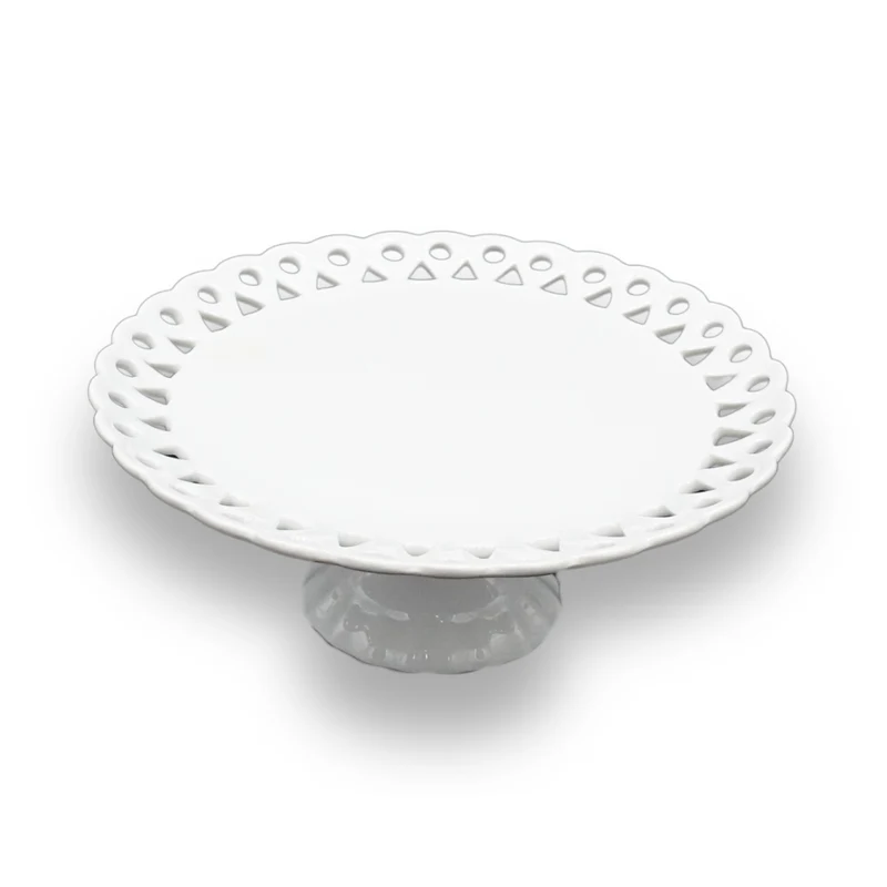 Etagere weiß ⌀ 18cm - höhe 7,3cm mit Fuß