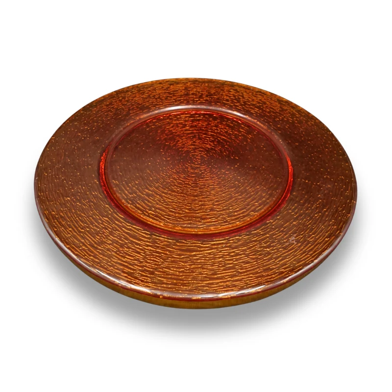 Platzteller glas orange ⌀ 33cm