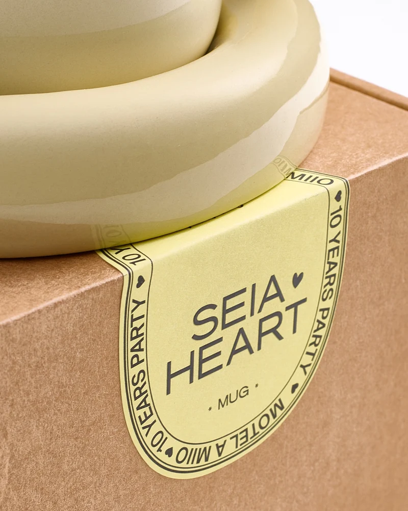 Seia Tasse & Untertasse Herz gelb