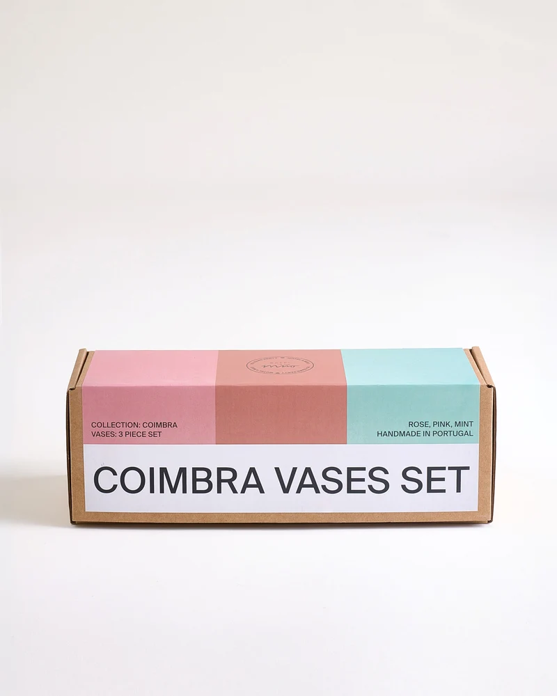 Coimbra Vase S 3er-Set rosé mint pink