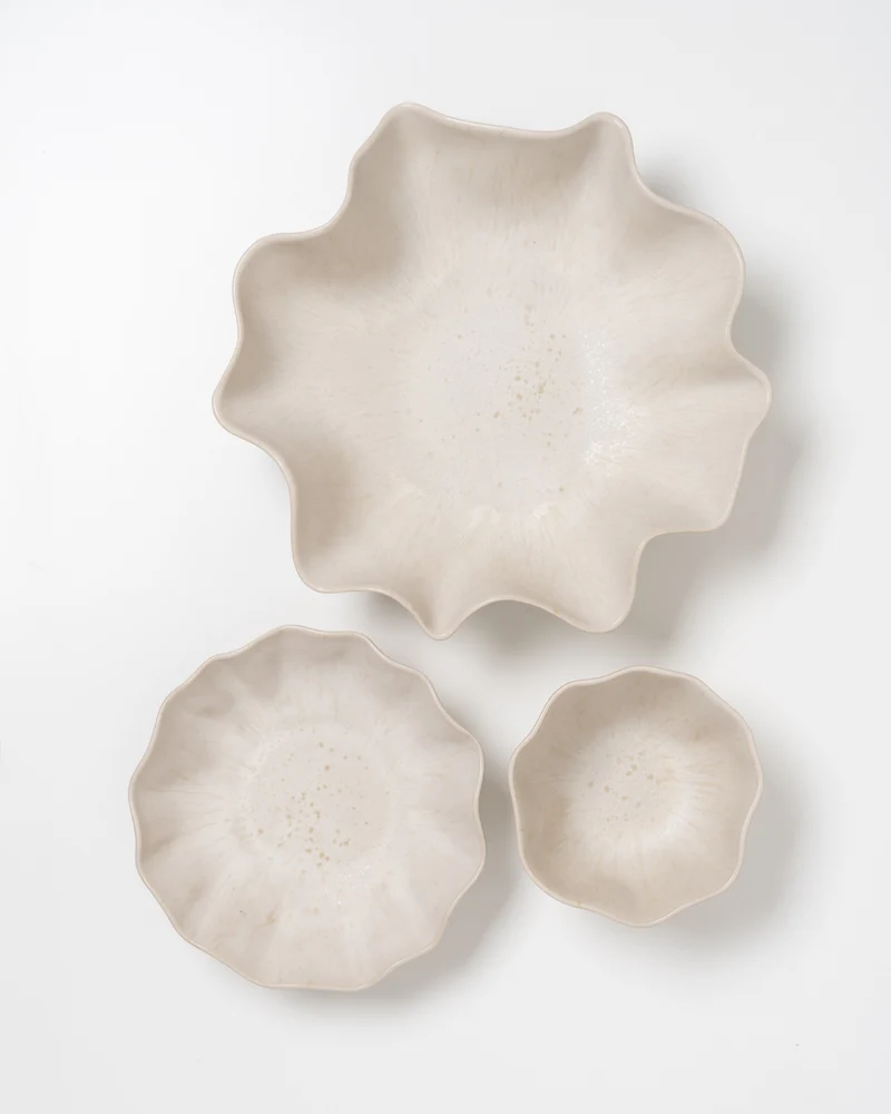 Sintra Geschirr-Set shell sand 3-teilig