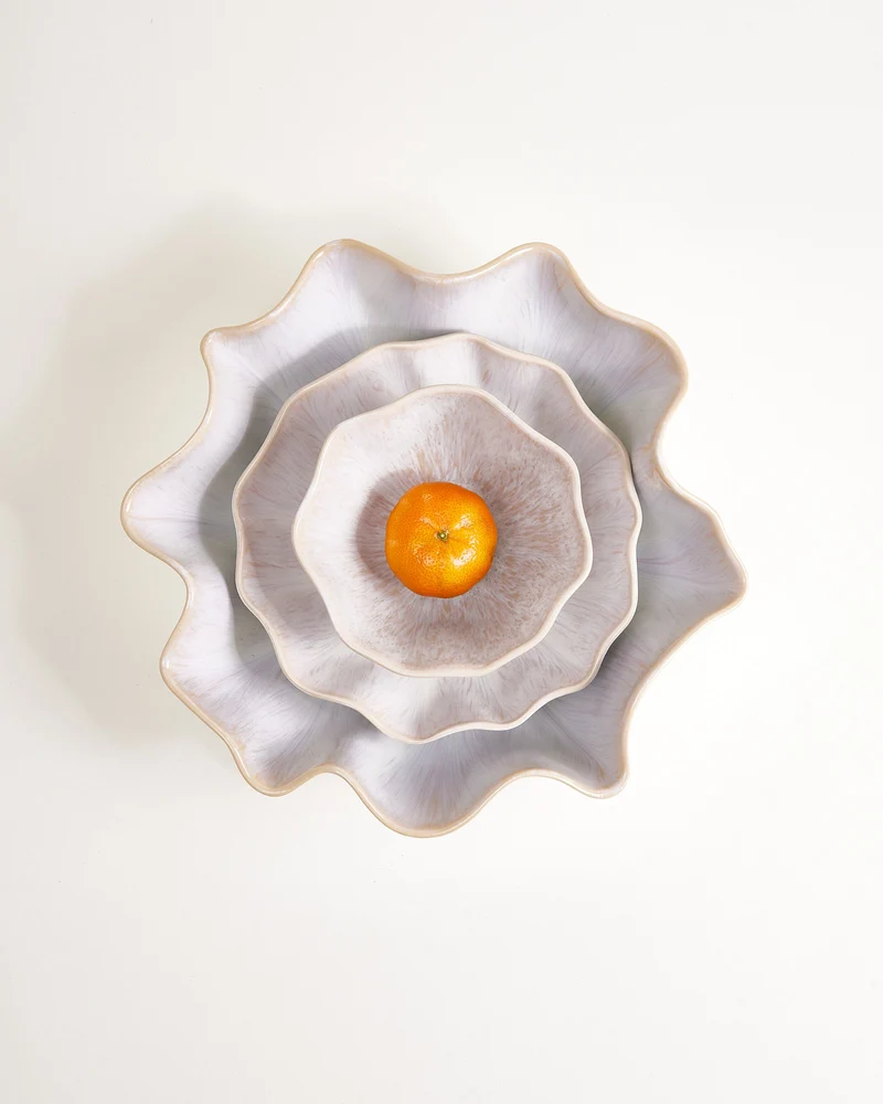 Areia Geschirr-Set shell sand 3-teilig