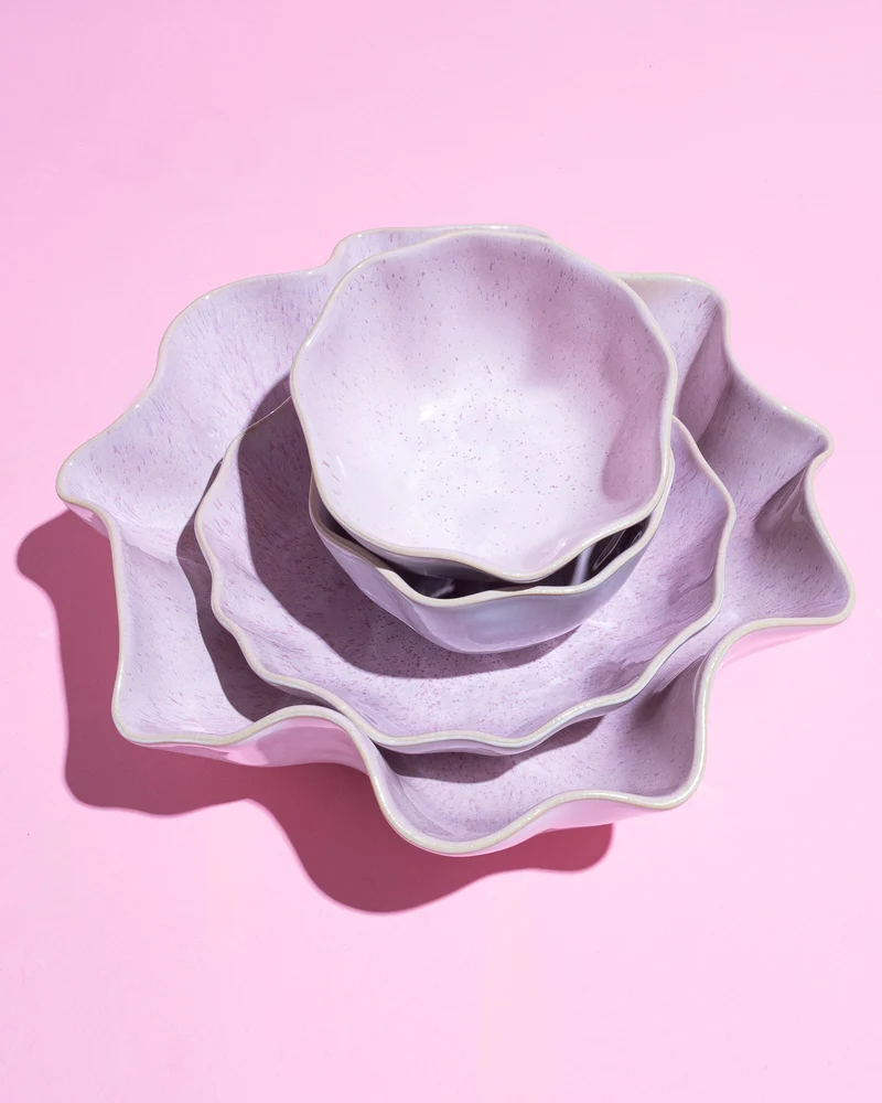 Areia Geschirr-Set shell rosé 3-teilig