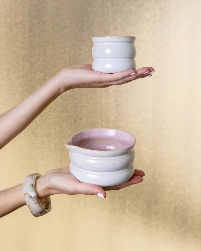Areia Matcha Schale bubble rosé