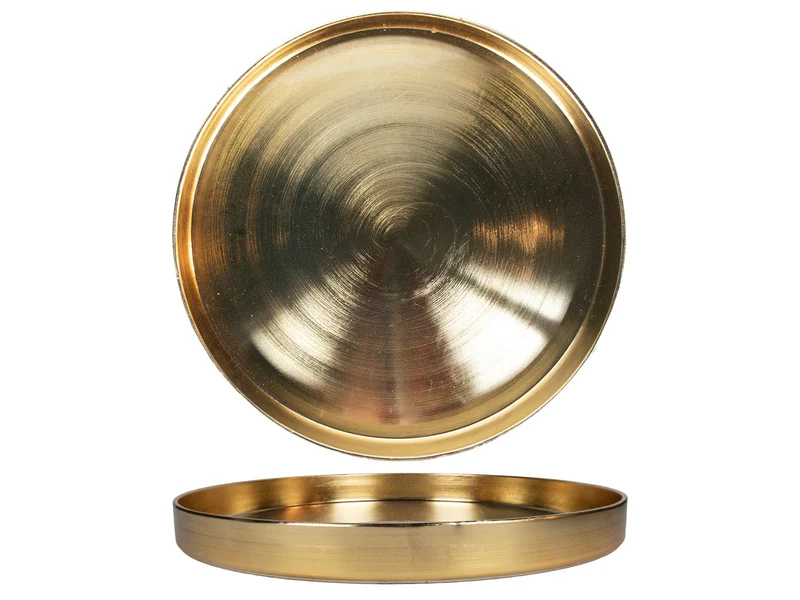 Dienblad goud Ø36x2,5cm