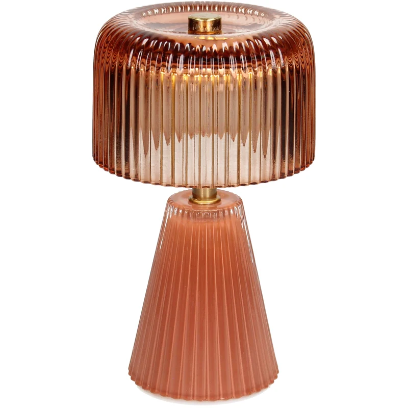 Table Lamp LED Stripes Glass Terra 10x10x17cm