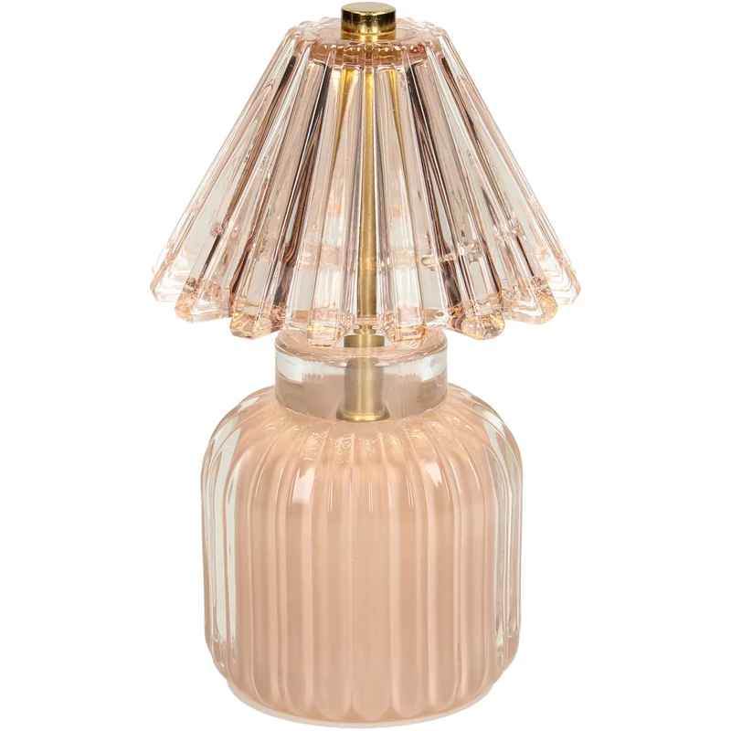 Table Lamp LED Stripes Glass Sand 12x12x19.5cm