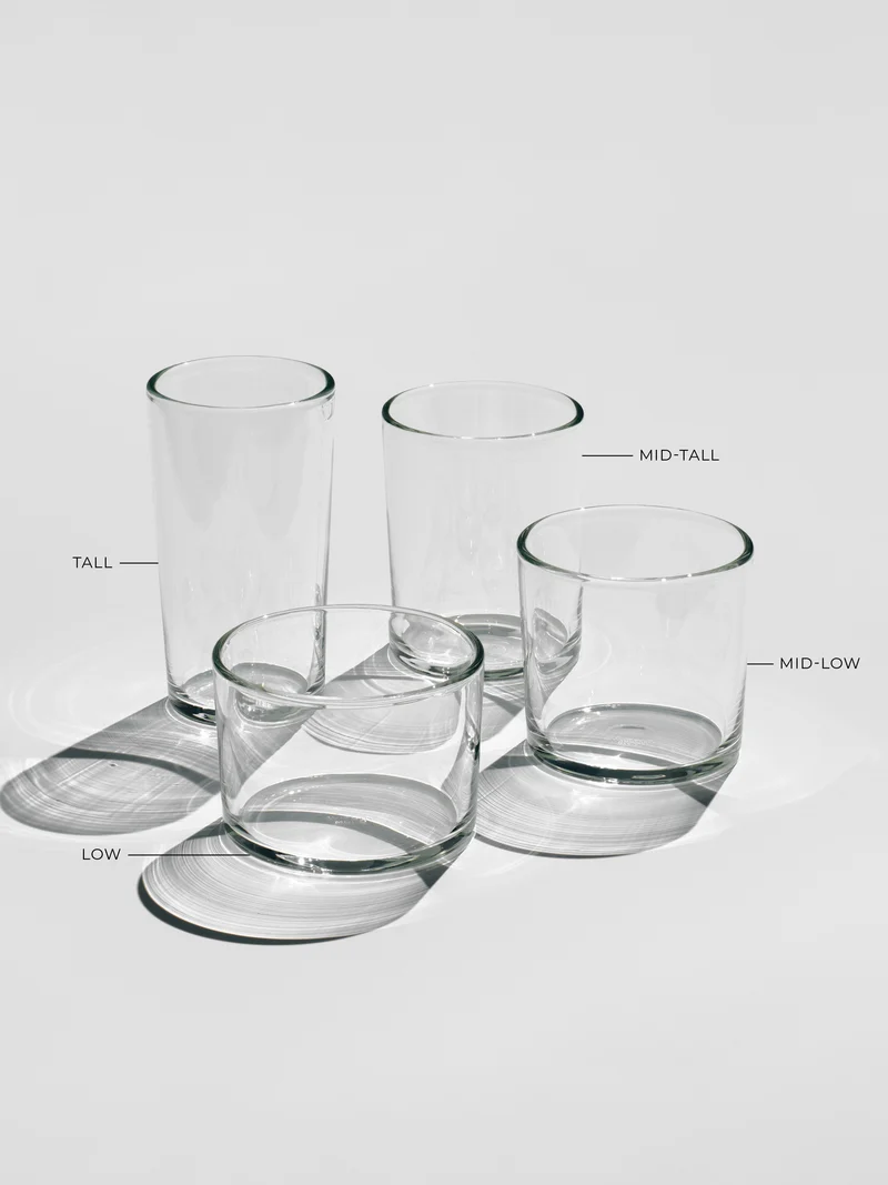 Glass low, set of 4