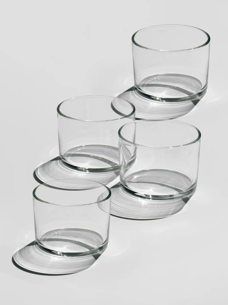 Glass mid-low, set of 4