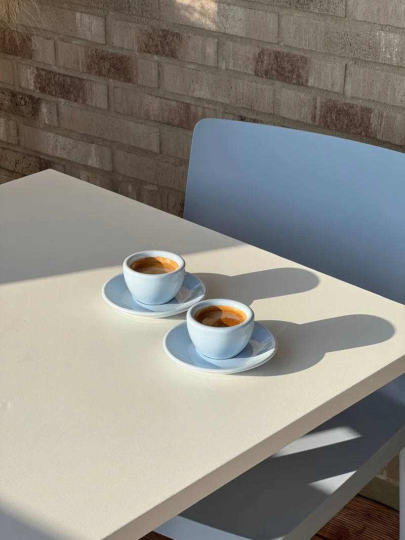 Espresso, baby blue, set of 2