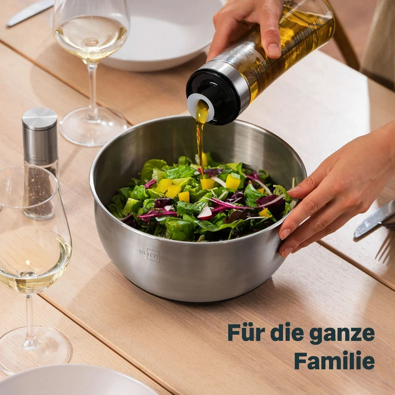 Salatschleuder aus Edelstahl