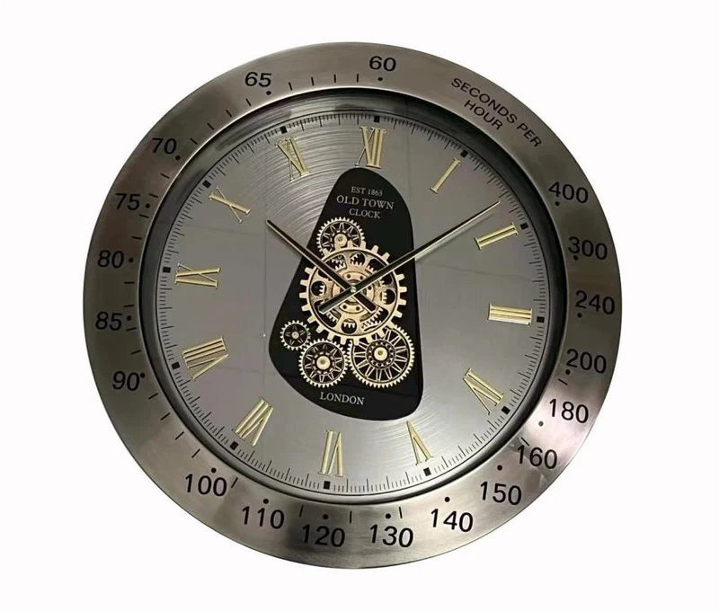 Clock gear chique Ø59cm nickel
