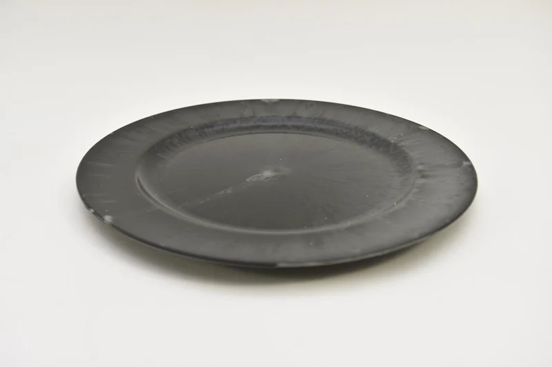 Flacher Teller rund Grau 25x1.5cm