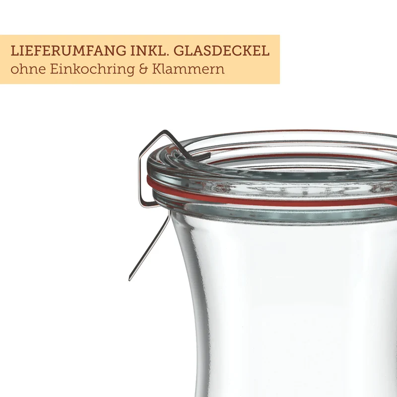 Glaskaraffe 500 ml mit Glasdeckel (6 St.)