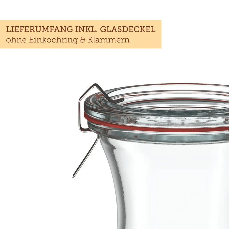 Glaskaraffe 250 ml mit Glasdeckel (6 St.)
