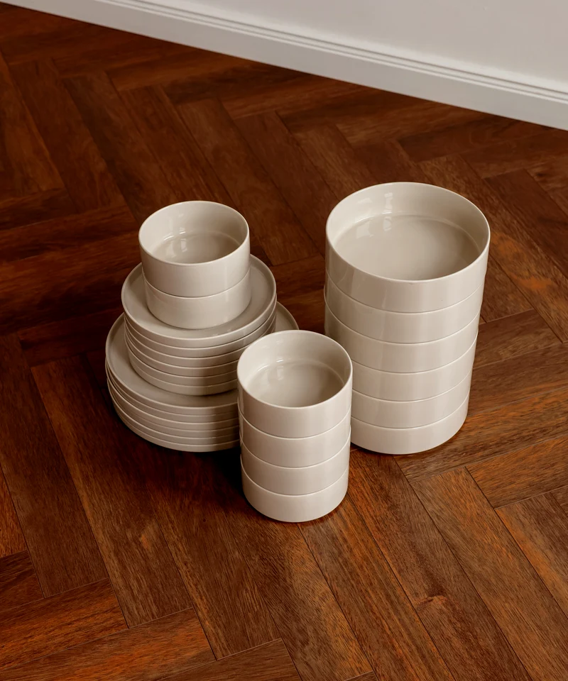 3er Set große Teller beige | Nia