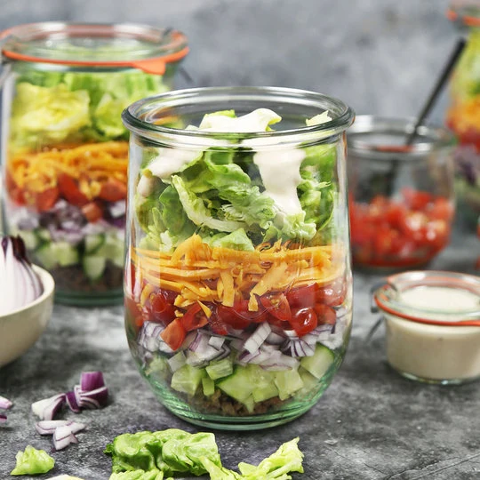 Tulpenglas 950 ml mit Glasdeckel (6 St.)
