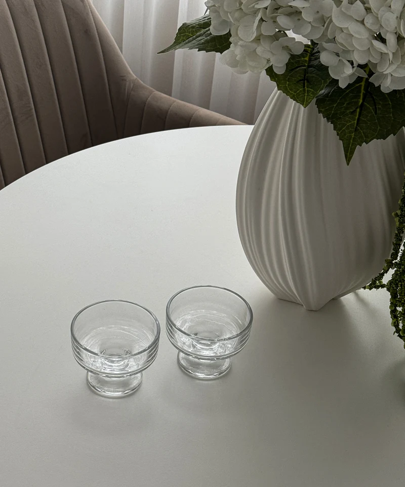 Dessert Schale aus Glas | Drapé