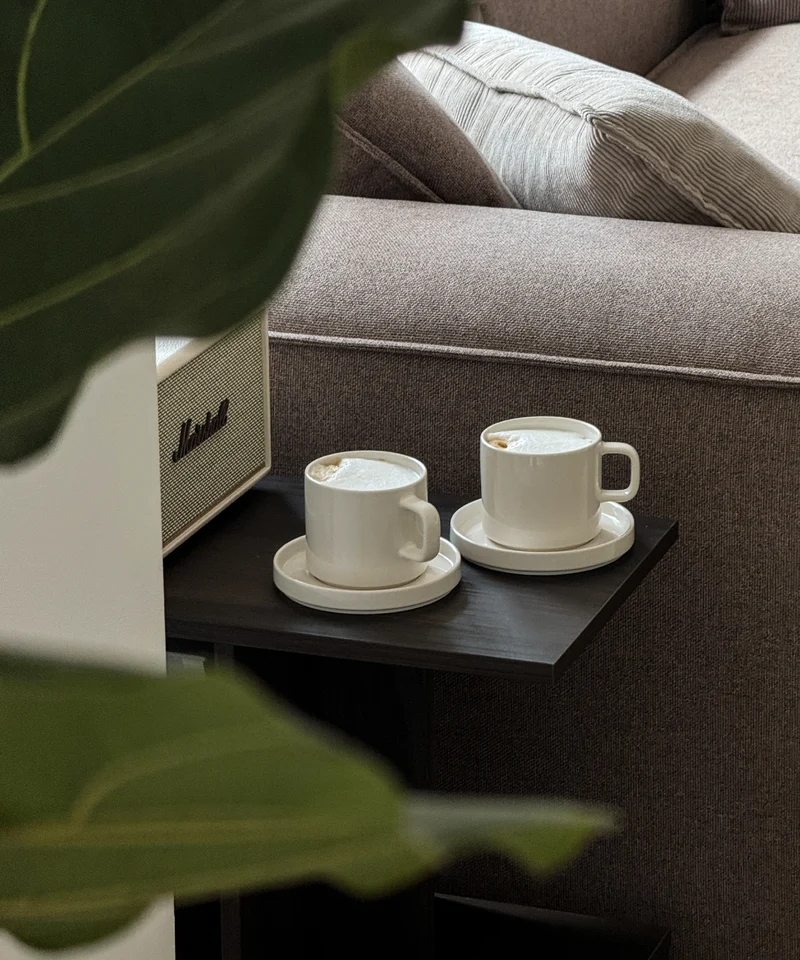 Untertasse in Cremeweiß glänzend | Nia