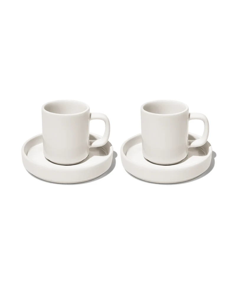 Espresso-Tasse mit Untertasse Cremeweiß | Nia