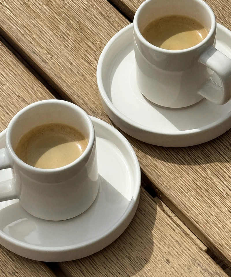 Espresso-Tasse mit Untertasse Cremeweiß | Nia