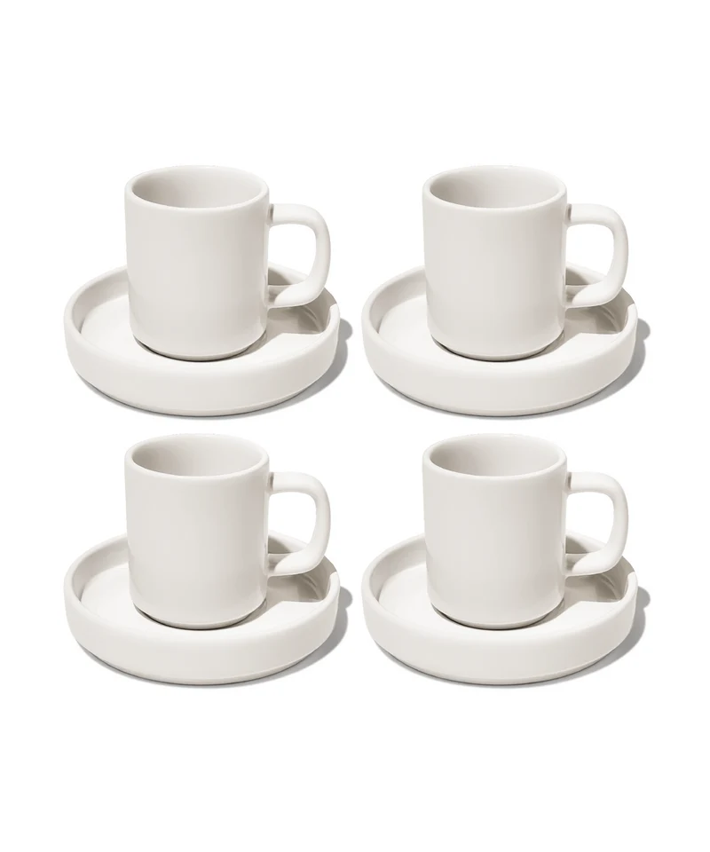 Espresso-Tasse mit Untertasse Cremeweiß | Nia