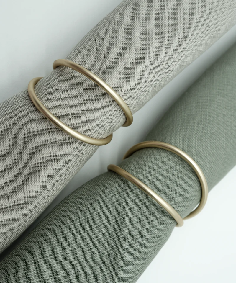 Serviettenringe Gold, Silber & Schwarz im 3x 6er Set | Rina