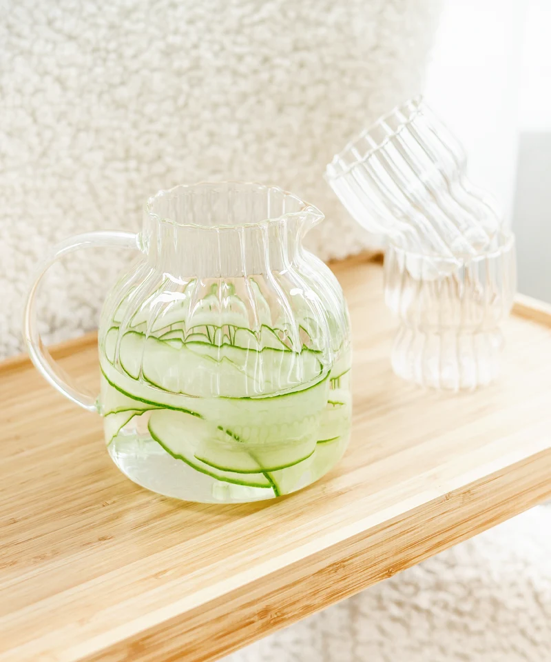 Teekaraffe & Glastassen-Set Streifen-Design | Norway