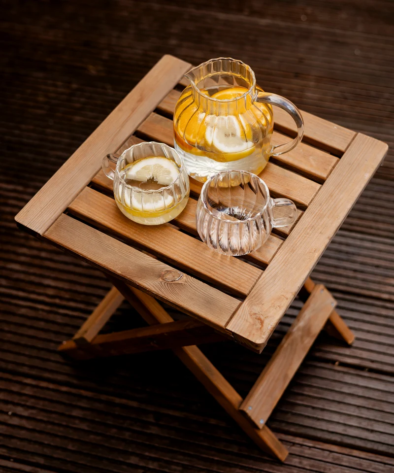Teekaraffe & Glastassen-Set Streifen-Design | Norway