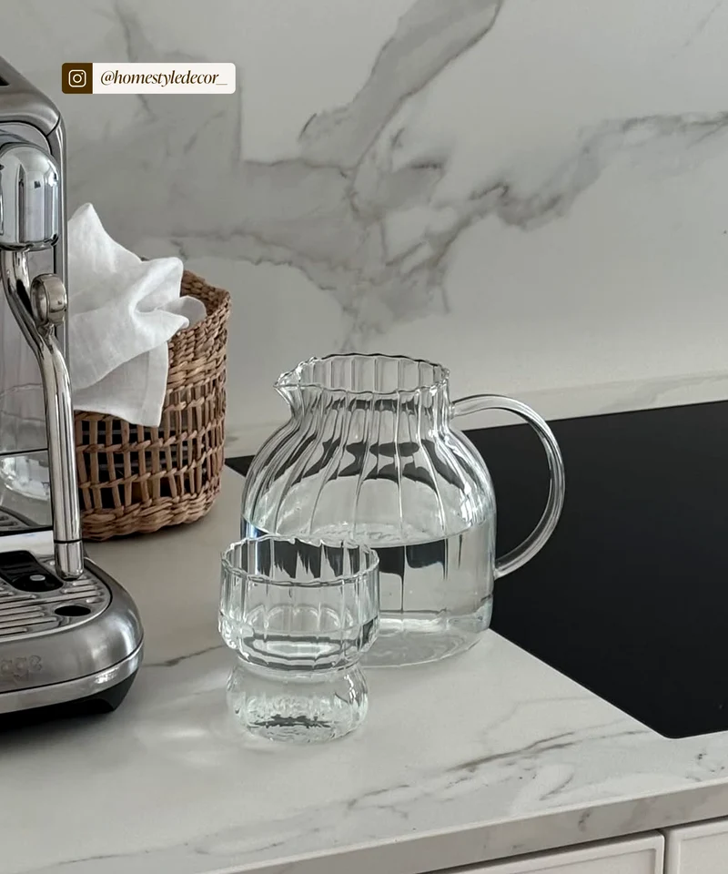 Teekaraffe & Glastassen-Set Streifen-Design | Norway