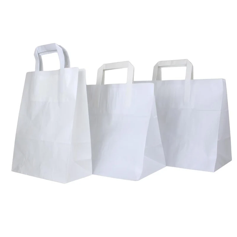 Papiertragetaschen weiß variationen