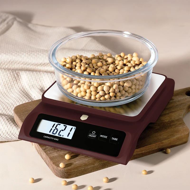 BerlingerHaus Küchenwaage Digital Bordeaux - Maximal 6 kg