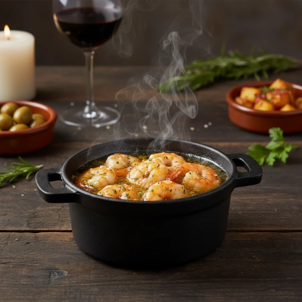 Cookinglife Servierpfanne Gusseisen Ø10 cm - Tapas und Dips - Schwarz