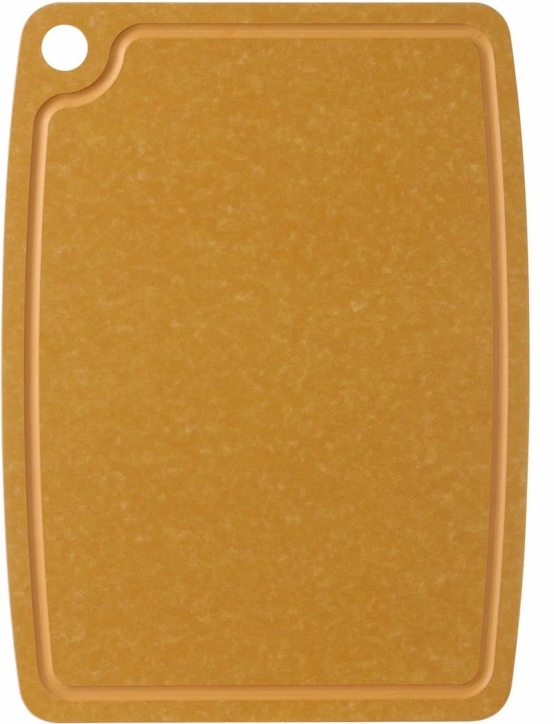 Hendi Schneidebrett, rutschfest, spülmaschinenfest, braune Holzfaser, 44 x 32,5 cm