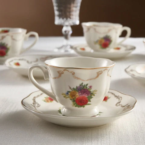 Karaca Antique 4-teiliges Teetassen-Set für 2 Personen, 200ML