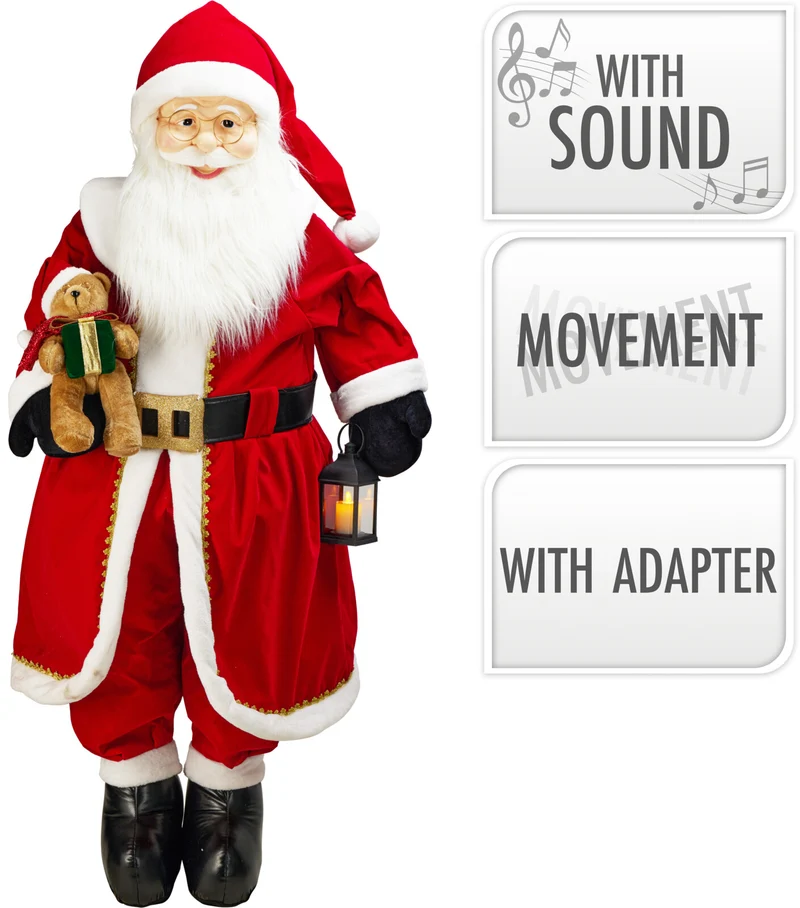 KERSTMAN STAAND 70X40X200CM MET MUZIEK