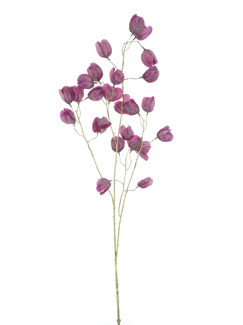 Kunstbloem "Blossom Fruit" m/champagne kleur steel fuchsia 104cm