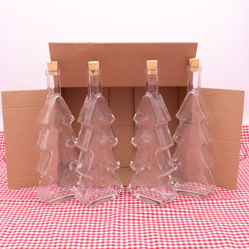 Flasche Tannenbaum 500 ml im 4er Weihnachtsset mit Korken