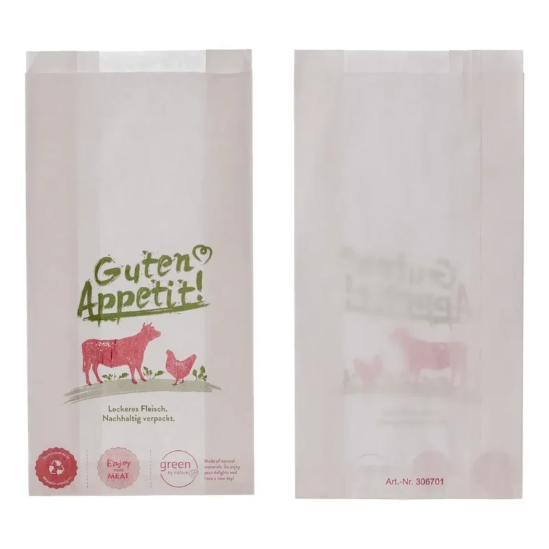 Fleischerbeutel "Guten Appetit", Kraftpapier, weiß