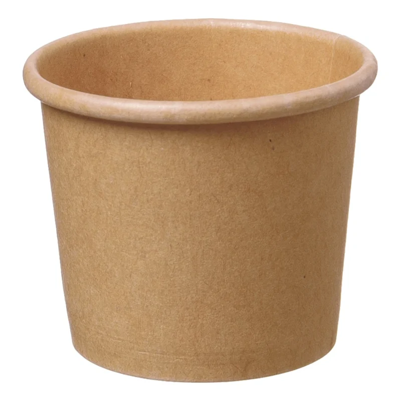 Dressingbecher, Pappe, braun